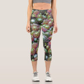 Leggings Capri Succulents colorés (Recto)