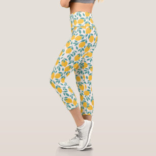 Leggings Capri Sucré Branches de citron Motif