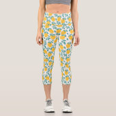 Leggings Capri Sucré Branches de citron Motif (Recto)