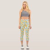 Leggings Capri Sucré Branches de citron Motif (Recto)