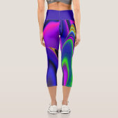 Leggings Capri Summerrainbow, Rainbowart 3D Abstrait (Verso)