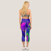 Leggings Capri Summerrainbow, Rainbowart 3D Abstrait (Verso)