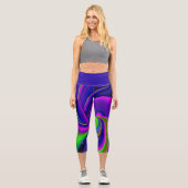 Leggings Capri Summerrainbow, Rainbowart 3D Abstrait (Recto)