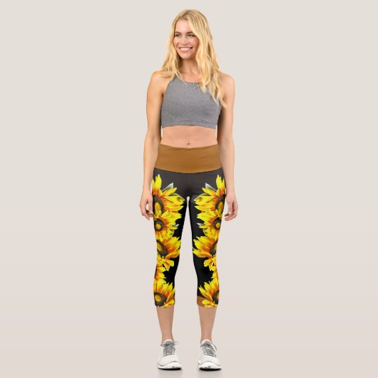 Leggings Capri Sunflower High Waisted Capris (Recto)