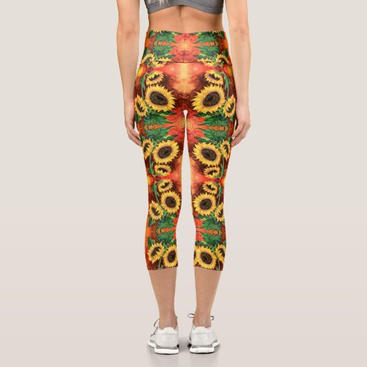 Leggings Capri Sunflowers (Verso)