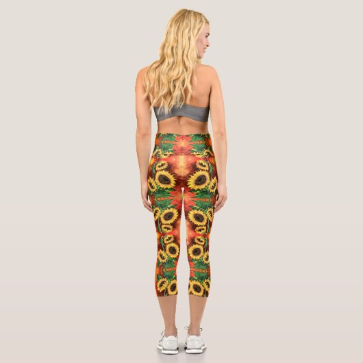 Leggings Capri Sunflowers (Verso)