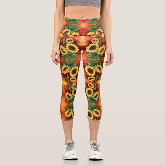 Leggings Capri Sunflowers (Recto)