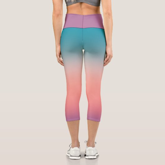 Leggings Capri Sunset Fade Pastel (Verso)