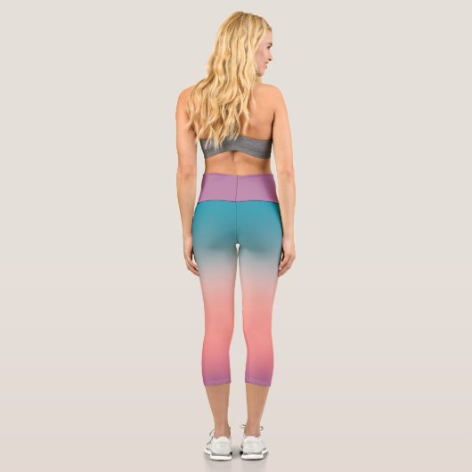 Leggings Capri Sunset Fade Pastel (Verso)