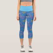 Leggings Capri Supergirl et logo en couleurs (Recto)