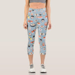 Leggings Capri Sushi Blue<br><div class="desc">Motif sushi mignon pour les amateurs de Japon et de bonne cuisine. Art original de Nic Squirrell.</div>