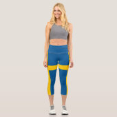 Leggings Capri Sweden Flag (Recto)