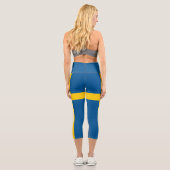 Leggings Capri Sweden Flag (Verso)