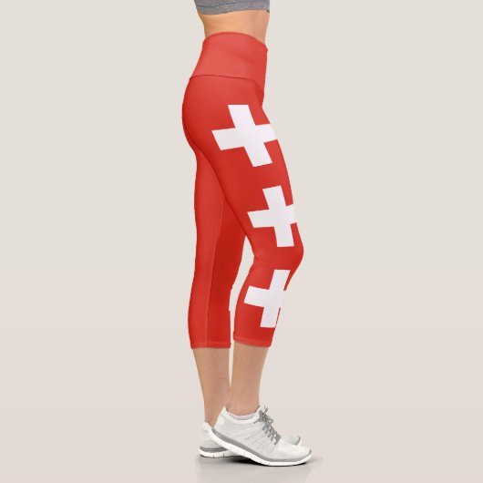 Leggings Capri Switzerland Flag (Droite)