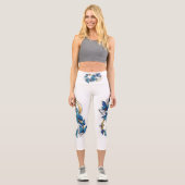 Leggings Capri Symbol Infinity of Blue Morpho Butterflies (Recto)