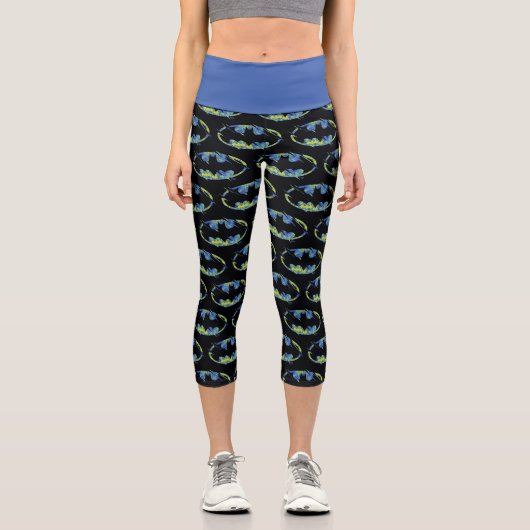 Leggings Capri Symbole Batman Électrique (Recto)