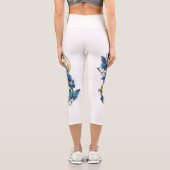 Leggings Capri Symbole infini de papillons Morpho bleus (Verso)