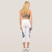 Leggings Capri Symbole infini de papillons Morpho bleus (Verso)