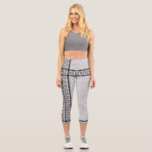 Leggings Capri Symbole Keffiyeh de la Palestine Motif de résistan
