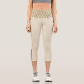 Leggings Capri Symbole Om Parties scintillant Or Hauteur Capri Ha (Recto)