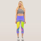 Leggings Capri Symbole PAIX avec des couleurs remplies (Recto)