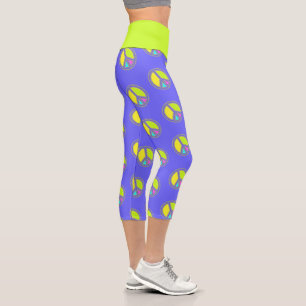 Leggings Capri Symbole PAIX avec des couleurs remplies
