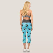 Leggings Capri Symbole Yin Yang - tatouage solide (Verso)