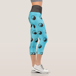 Leggings Capri Symbole Yin Yang - tatouage solide