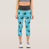Leggings Capri Symbole Yin Yang - tatouage solide (Recto)