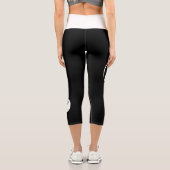 Leggings Capri Symbole Yin Yang - tatouage solide design 2 (Verso)