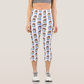 Leggings Capri Sympa chocolat chocolat bonbon bar personnage de d (Recto)