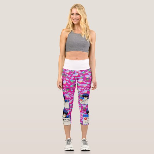 Leggings Capri System Error: Retro Nerd Aesthetics (Recto)