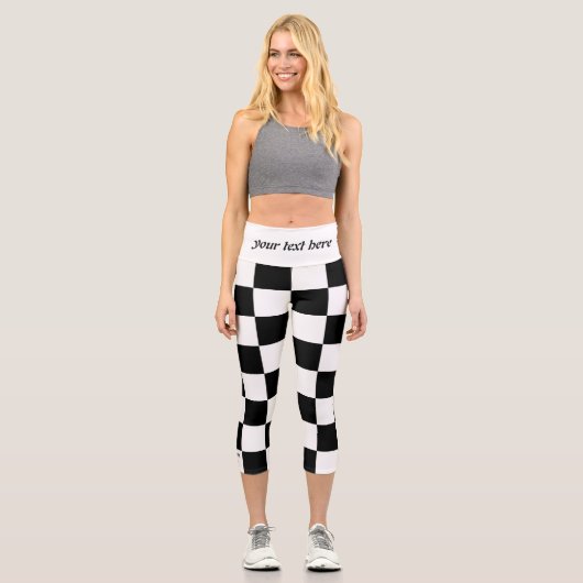 Leggings Capri tableau d'échecs (Recto)