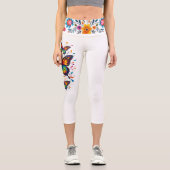 Leggings Capri Taille Haute Papillon (Recto)