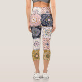 Leggings Capri Talavera Indian : Patchwork, Ethnic Mosaic. (Verso)