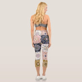 Leggings Capri Talavera Indian : Patchwork, Ethnic Mosaic. (Verso)