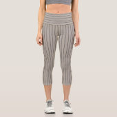 Leggings Capri Tan & Gris Stripes Boho (Recto)