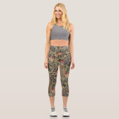 Leggings Capri Tapisserie florale riche Brocade Antique Classique (Recto)