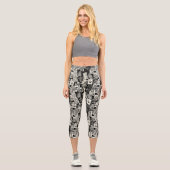 Leggings Capri Tarot Card Gothique Witchcraft Goth Fortune Teller (Recto)