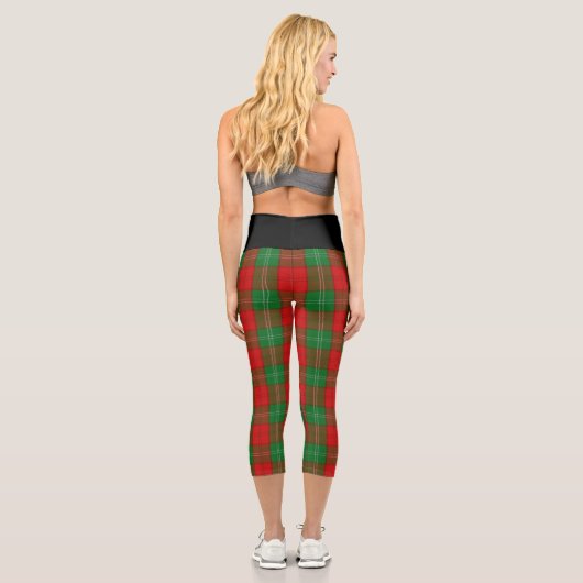 Leggings Capri Tartan à carreaux classique du clan Lennox (Verso)