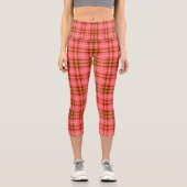 Leggings Capri Tartan Rose Orange (Recto)