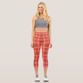 Leggings Capri Tartan Rose Orange (Recto)