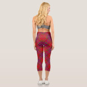 Leggings Capri Tartan rouge plaid Swahili À damiers Motif (Verso)