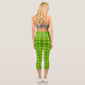Leggings Capri Tartan rouge vert À damiers Motif plaid-55788 (Verso)