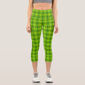 Leggings Capri Tartan rouge vert À damiers Motif plaid-55788 (Recto)