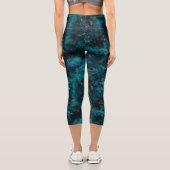 Leggings Capri Teal galaxy Series Design 4 (Verso)