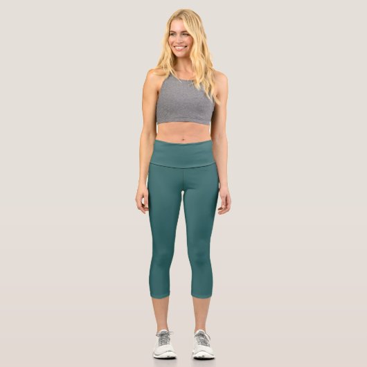 Leggings Capri Teal transformatif (Recto)
