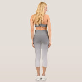 Leggings Capri Teintes grises argentées abstraites (Verso)