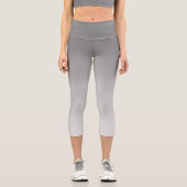 Leggings Capri Teintes grises argentées abstraites (Recto)