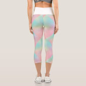 Leggings Capri Teinture à cravate pivotante pastel mignon rose tu (Verso)